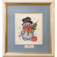 91266_Вышитая картина "Снеговик"
