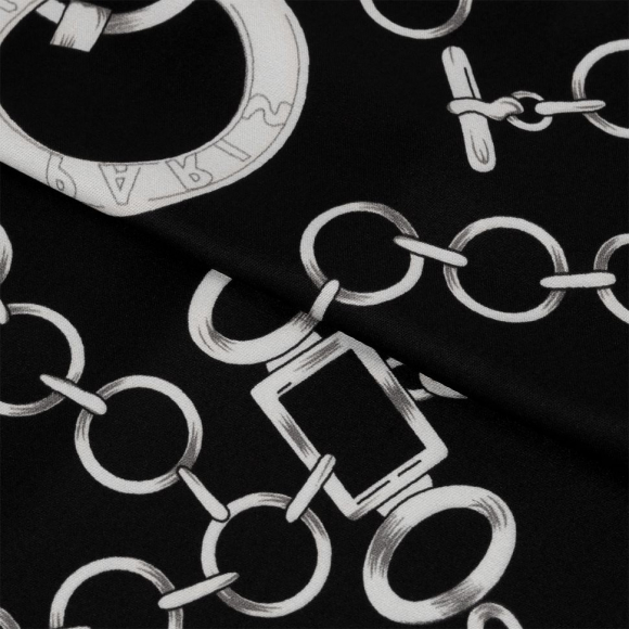 Ткань шелк Армани креп 90 г/м? 97% полиэстер, 3% лайкра шир.148 см арт.T.0565.1 цв.01 черный рул.25м