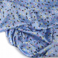 Ткань шелк Армани 90г/м? 97% полиэстер, 3% спандекс шир.145см арт.Р.28338.03 цв.03 голубой рул.30м