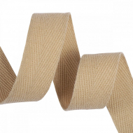 Тесьма киперная 20 мм хлопок 2,5 г/см  арт.TBY.CT20277 цв.F277 бежевый  уп.50м