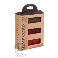 111106_Шнуры в коробочке на катушках HEMPTIQUE #20 - 1 мм, 3 цвета по 9 м 111106_Шнуры в коробочке на катушках HEMPTIQUE #20 - 1 мм, 3 цвета по 9 м