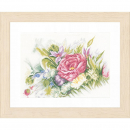 Набор для вышивания LANARTE арт.PN-0156942 Watercolor flowers 44х33 см