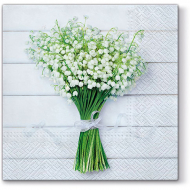 137059_Салфетки трехслойные для декупажа, коллекция "Lunch"  PAW Decor Collection "Белый букет"