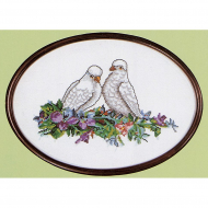 Набор для вышивания THEA GOUVERNEUR арт.922 Голуби мира 25х36 см Набор для вышивания THEA GOUVERNEUR арт.922 Голуби мира 25х36 см