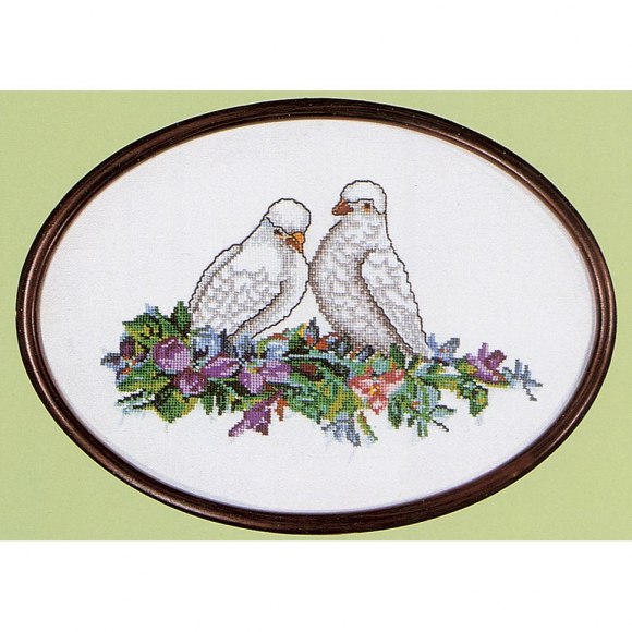 Набор для вышивания THEA GOUVERNEUR арт.922 Голуби мира 25х36 см