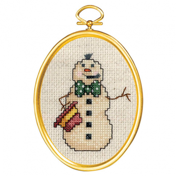 Набор для вышивания JANLYNN арт.021-1793 Снеговик с сигареткой 7,6х10 см Набор для вышивания JANLYNN арт.021-1793 Снеговик с сигареткой 7,6х10 см