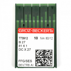 Игла для промышленных швейных машин Groz-Beckert B27/81x1/DCx27/DCx1 FFG  №80 уп.10 шт. арт.773912