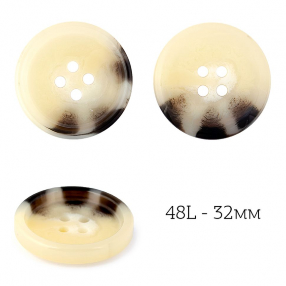 Пуговицы пластик TBY.J.1841 цв.06 молочный 48L-32мм, 4 прокола, 36шт Пуговицы пластик TBY.J.1841 цв.06 молочный 48L-32мм, 4 прокола, 36шт