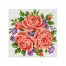 Набор Белоснежка для изготовления картин со стразами на подрамнике арт.БЛ.277-ST-S Розы и фиалки 20х20 см
