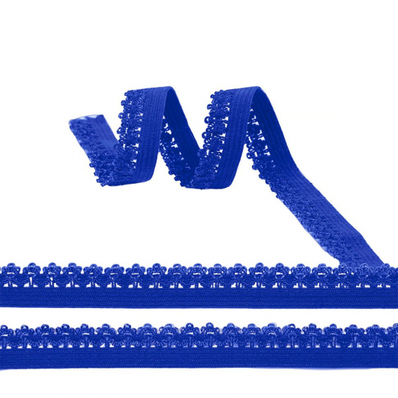 Резинка TBY бельевая ажурная 12мм арт.RB01223 цв.F223 синий ультрамарин уп.100м