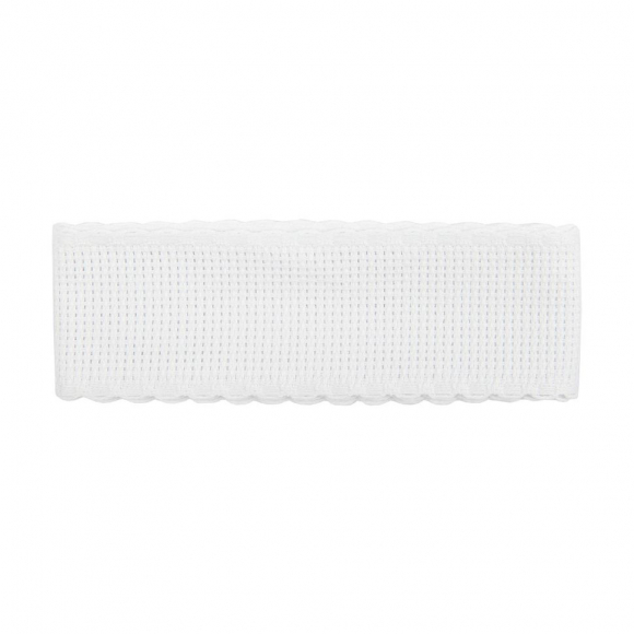 Канва Gamma KT-35 лента Aida №14 100% хлопок 35мм х 25м цв.белый, белый