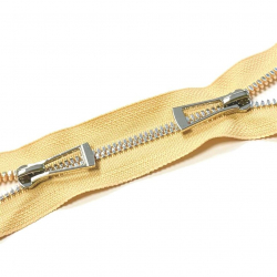 Молния трактор №5 Premium два замка 110см никель D167 золотисто-бежевый