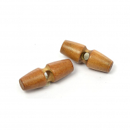Пуговицы деревянные TBY BT.WD.069 цв.002 св.коричневый 56L-36мм, 1 прокол, 20 шт