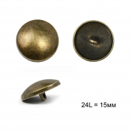 Пуговицы металлические С-ME336 цв.бронза 24L-15мм, на ножке, 24шт