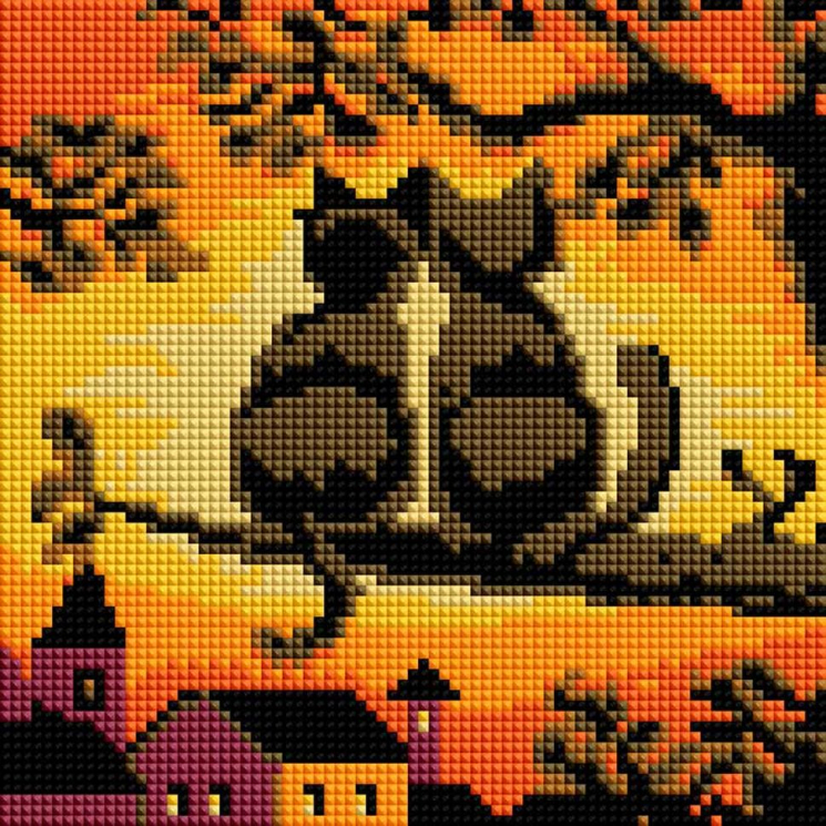 Набор Белоснежка для изготовления картин со стразами арт.БЛ.452-ST-PS Две Кошки 20х20 см