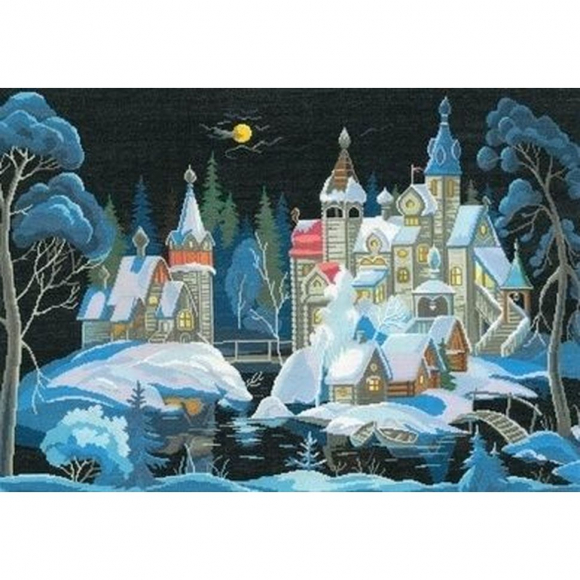 Набор для вышивания мулине НИТЕКС арт.0204 Терем 55х39 см