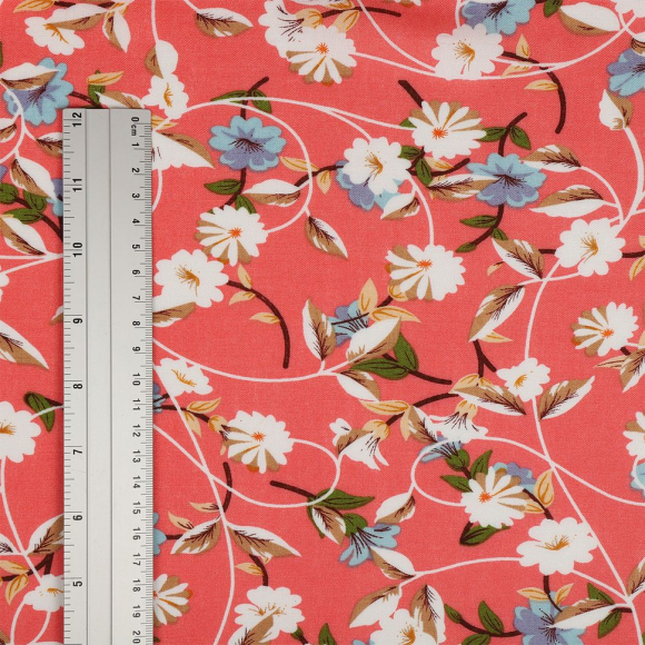 Ткань Штапель  TBY Vi-JG21001-c3 плот 110г/м2 100% вискоза шир. 145 см цв.с3 персиковый уп.5м