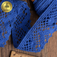 Тесьма вязаная KRUZHEVO 30мм TBY-5234 цв.37 синий уп.10м