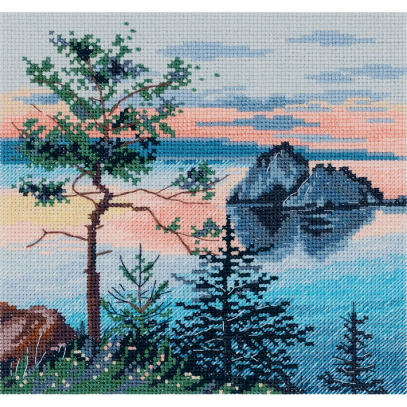 Набор для вышивания PANNA арт. PAN.PS-7340 На берегу Байкала 16,5х16,5 см