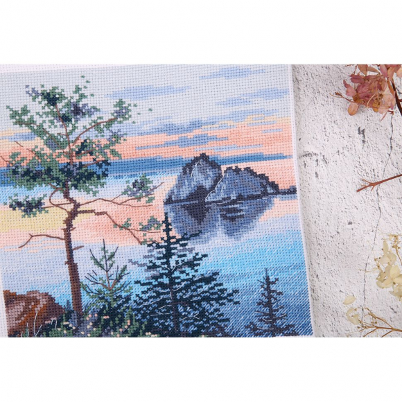 Набор для вышивания PANNA арт. PAN.PS-7340 На берегу Байкала 16,5х16,5 см