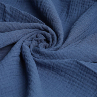 Ткань Муслин 125 г/м? 100% хлопок шир.130 см арт.TBY.Mus.24723.67 цв.67 бл.синий рул.25м