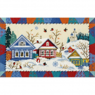 Набор для вышивания PANNA арт. DE-1135 Деревня Снегири 37,5х23,5 см