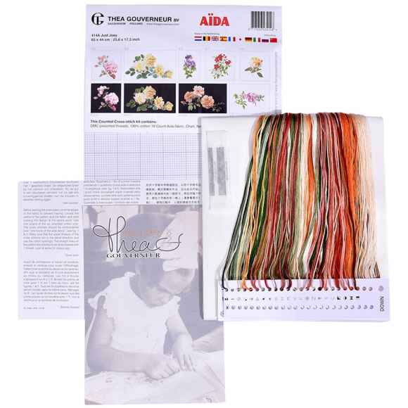 31693_Набор для вышивания "Просто Джо", канва аида 18 ct