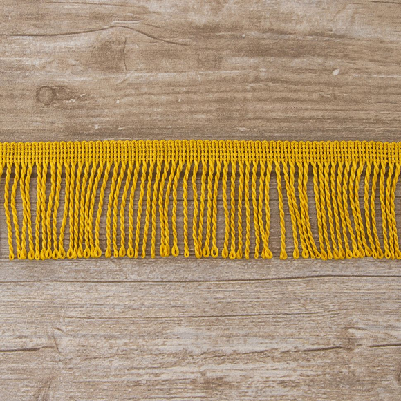 Бахрома витая, 60 мм, цвет охра