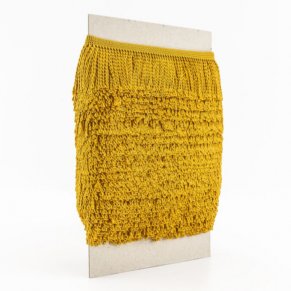 Бахрома витая, 60 мм, цвет охра