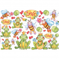 38401_Бумага рисовая "Лягушки"