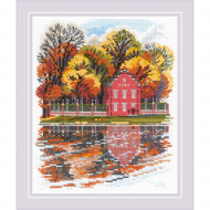 Набор для вышивания РИОЛИС арт.1759 Усадьба Кусково, Голландский домик 18х22 см