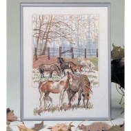 Набор для вышивания OEHLENSCHLAGER арт.84210 Лошади 27х35 см Набор для вышивания OEHLENSCHLAGER арт.84210 Лошади 27х35 см