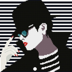 Кристальная мозаика на холсте ФРЕЯ арт.ALV-106 Шерше ля фам 30х30 см