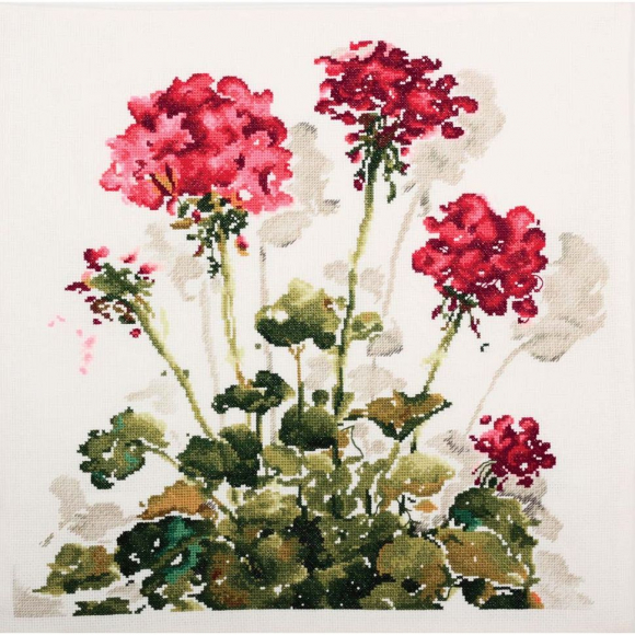 Набор для вышивания РТО арт.CU048 Красная герань 40х40 см Набор для вышивания РТО арт.CU048 Красная герань 40х40 см