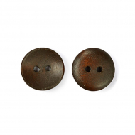 Пуговицы деревянные TBY BT.WD.004 цв.т.коричневый 24L-15мм, 2 прокола, 20 шт
