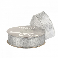 Лента IDEAL с люрексом арт.ТВ-ЛЮР шир. 25мм цв.серебро уп.22,85 м