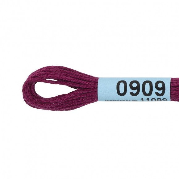 Нитки для вышивания Gamma мулине (3173-6115) 100% хлопок 24 x 8 м цв.0909 т.бордовый