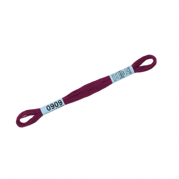 Нитки для вышивания Gamma мулине (3173-6115) 100% хлопок 24 x 8 м цв.0909 т.бордовый