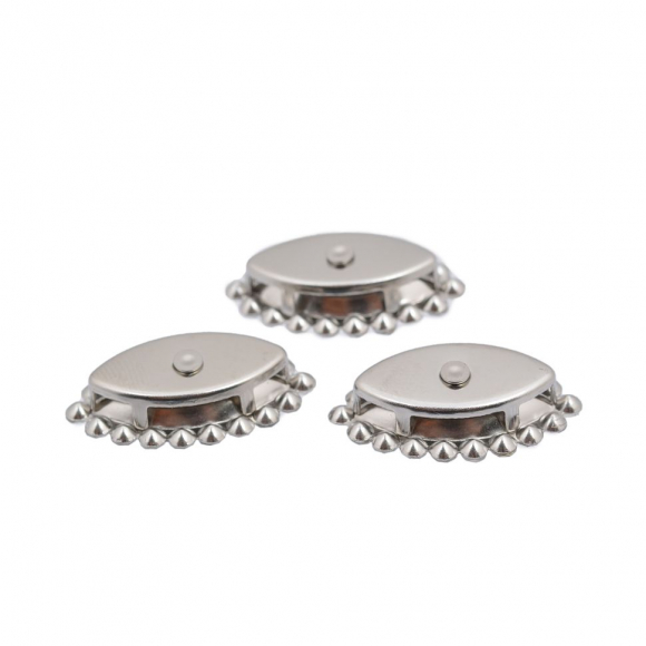 Стразы пришивные в цапах стекло TBY арт.MS.01.W цв.белый 11х20 мм, уп. 50шт