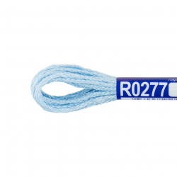 Нитки для вышивания Gamma мулине 100% вискоза 12 x 8 м цв.R0277 голубой