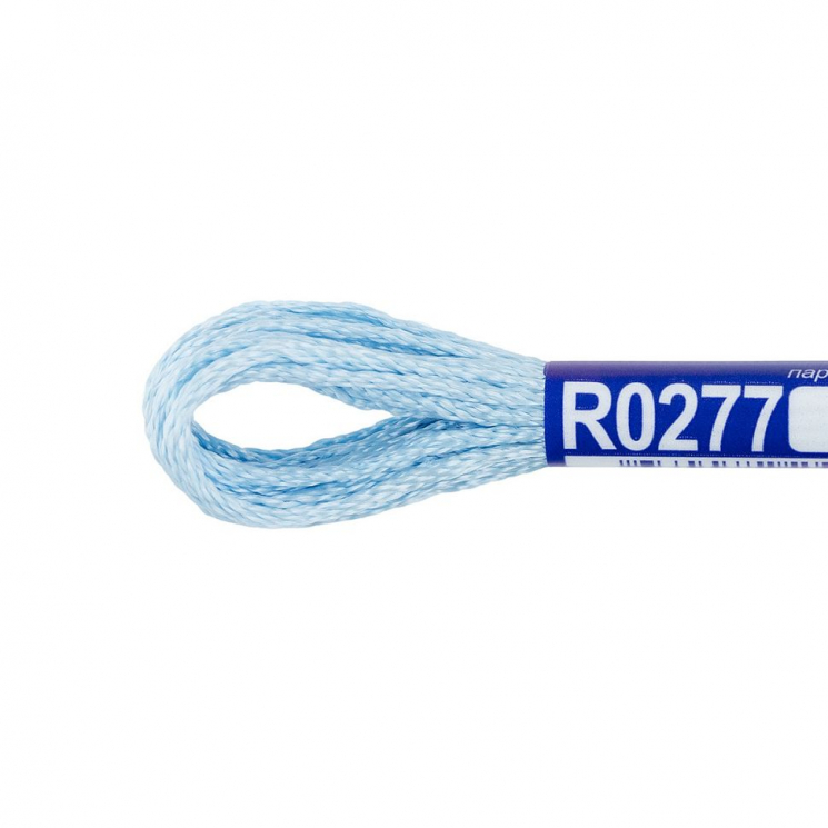 Нитки для вышивания Gamma мулине 100% вискоза 12 x 8 м цв.R0277 голубой