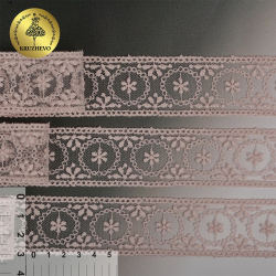 Кружево на сетке KRUZHEVO арт.TR.4010 шир.30мм цв.308 нежно-розовый уп.14м
