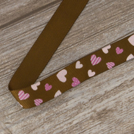 85541_Лента репсовая на картонной мини-катушке "Сердечки"