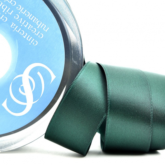 Лента атласная двусторонняя SAFISA, 6.5 мм, 25 м, цвет 97, болотный