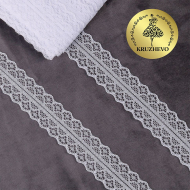 Кружево-трикотаж KRUZHEVO арт.TBY 1659-1 шир.30мм цв.01 белый, уп.27,4м