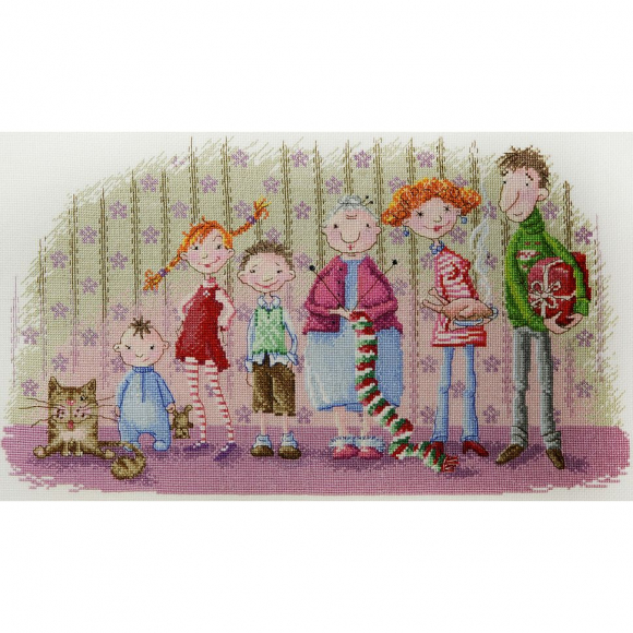 Набор для вышивания МАРЬЯ ИСКУСНИЦА арт.15.001.21 Семейка Elina Ellis illustration 40х22 см Набор для вышивания МАРЬЯ ИСКУСНИЦА арт.15.001.21 Семейка Elina Ellis illustration 40х22 см