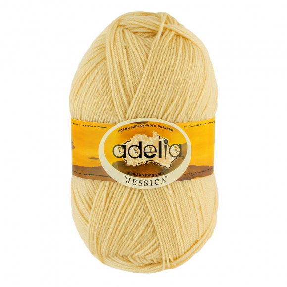 Пряжа ADELIA JESSICA (67% шерсть, 33% полиэстер) 5х100г/260м цв.03 желтый
