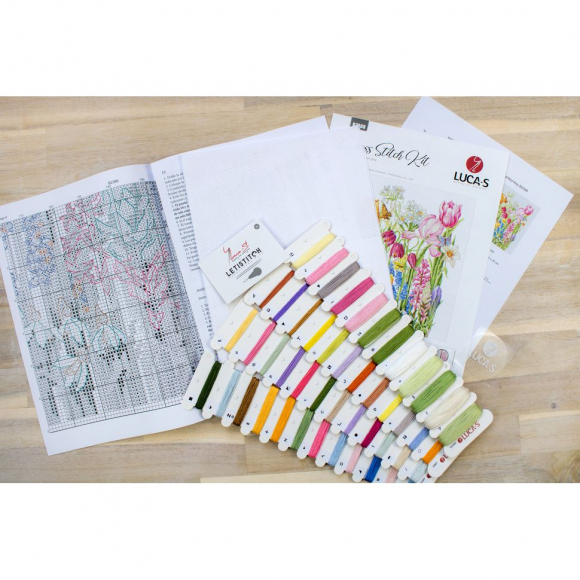 Набор для вышивания LUCA-S арт. B2388 Мартовский букет 28х30 см