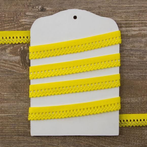 177535_Резинка отделочная ажурная, цвет желтый 177535_Резинка отделочная ажурная, цвет желтый