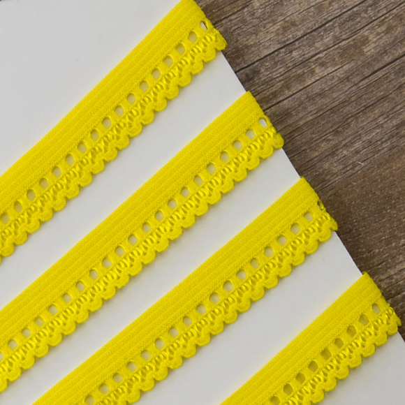 177535_Резинка отделочная ажурная, цвет желтый 177535_Резинка отделочная ажурная, цвет желтый
